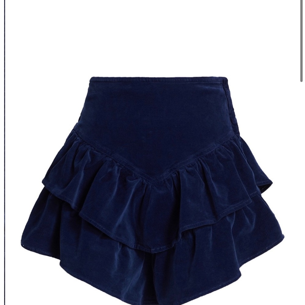 Beautiful flirty corduroy navy blue mini skirt